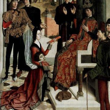 Ordalie, épreuve judiciaire caractérisée par le recours au jugement de dieu,censée apporter la preuve de l'innocence et/ou de la culpabilité parmi deux parties opposées,consistant à les soumettre à une épreuve douloureuse voire potentiellement létale.Ci-dessus, ordalie par le fer rouge.